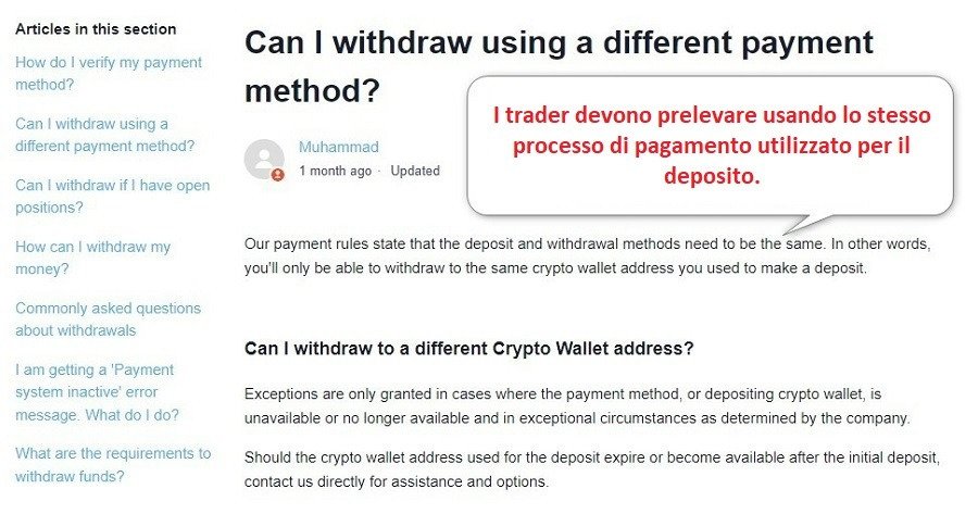 Modalità di pagamento di FXTM